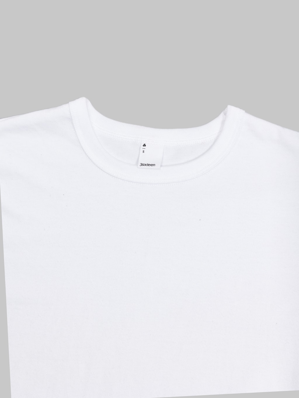 3sixteen Heavyweight TShirt Heather white 2 Pack collar