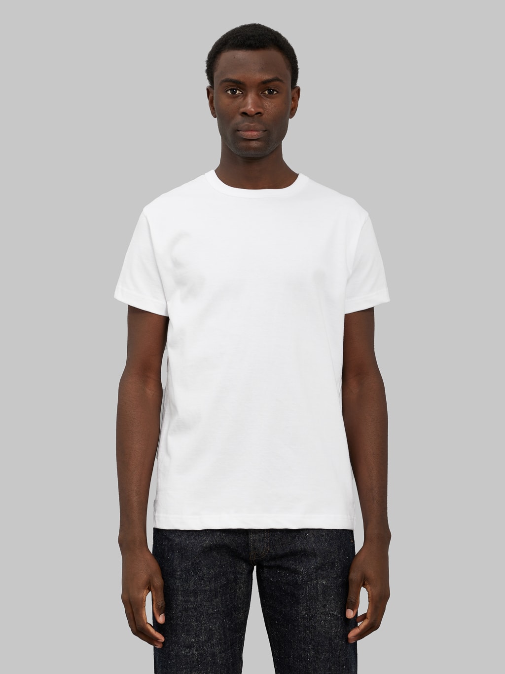 3sixteen Heavyweight TShirt Heather white 2 Pack model front fit