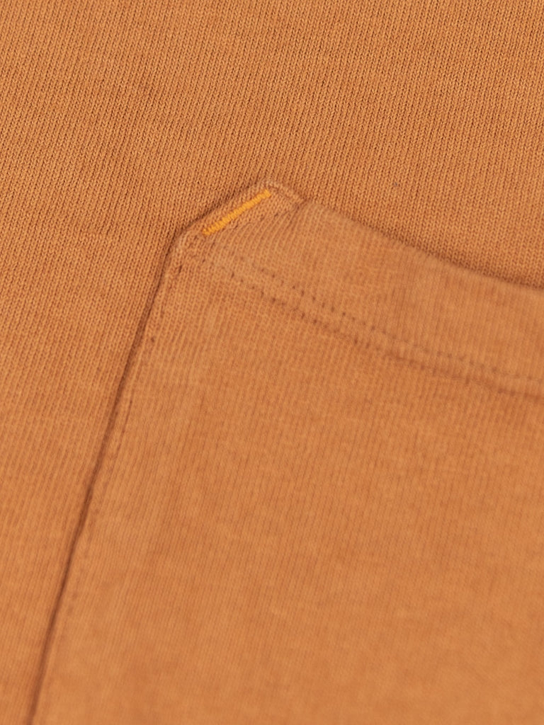 Freenote Cloth 13oz Pocket Tshirt Tobacco texture