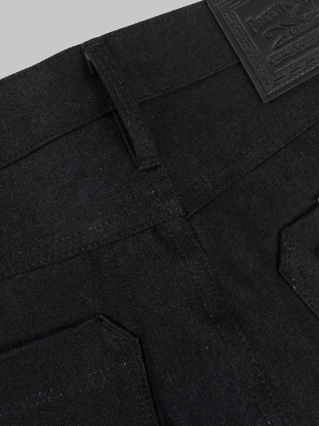 Freenote Cloth Rios Black Grey Japanese Denim Slim Straight Jeans belt loop
