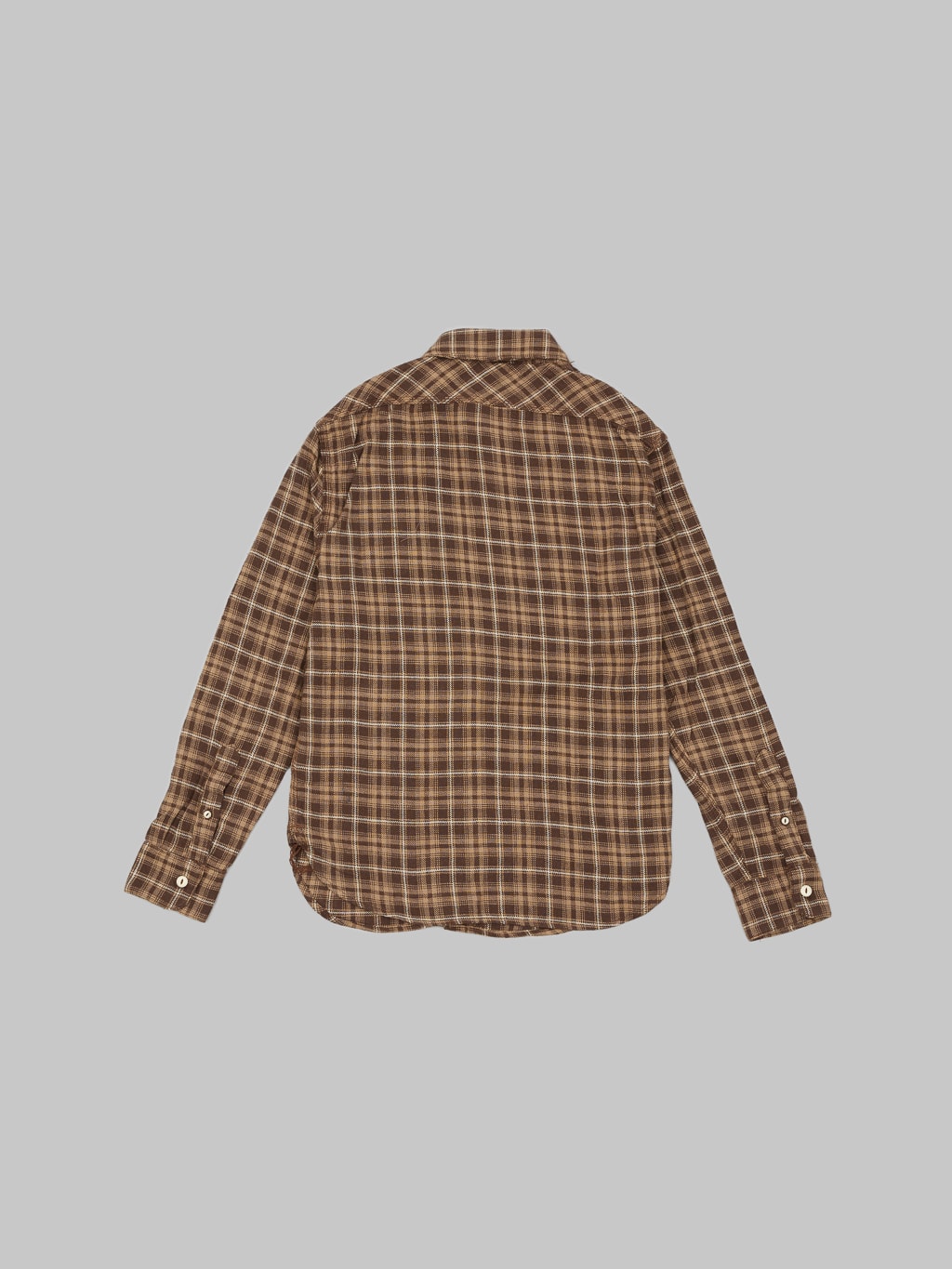Freenote Cloth Wells Shirt Brown back 100 cotton