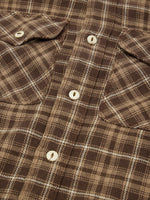 Freenote Cloth Wells Shirt Brown bone fisheye buttons