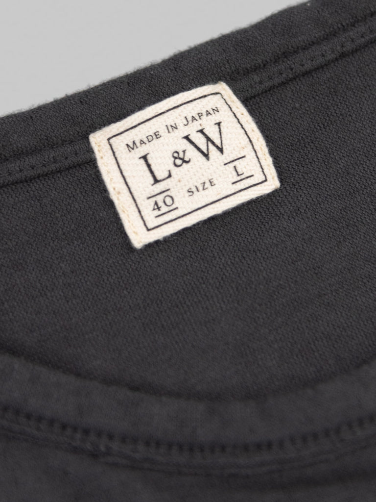 Loop and Weft Dual Layered Knit Pocket Crewneck TShirt antique black label