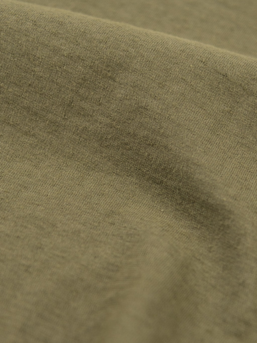 Loop and Weft Dual Layered Knit raw edge pocket TShirt olive midweight