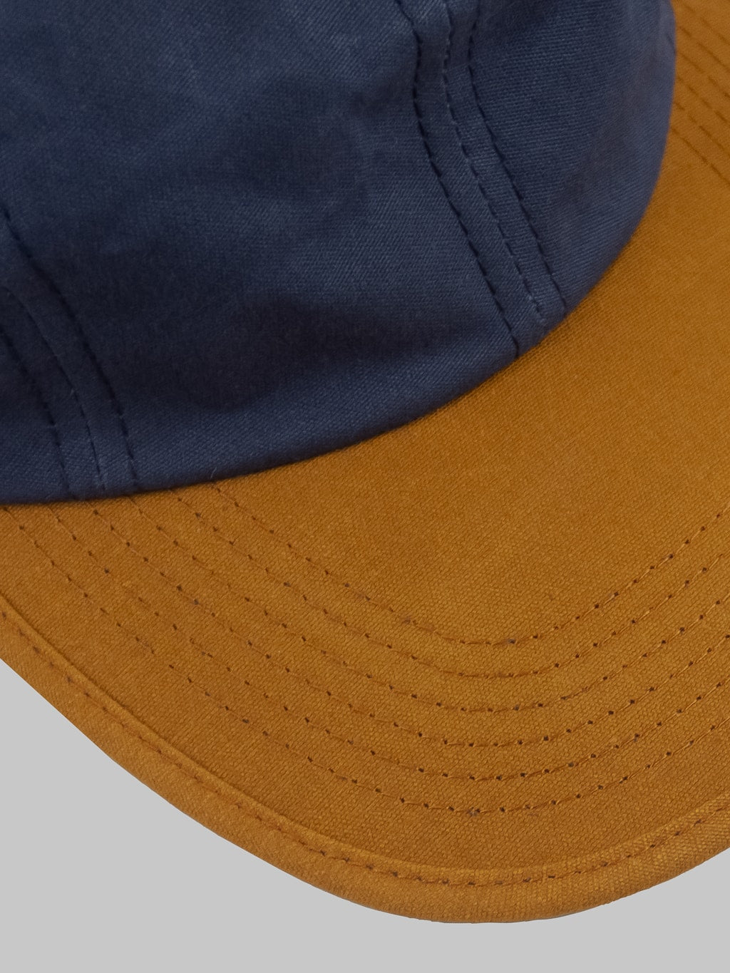 Mighty Shine Paraffin OX 4 Panel Cap navy brim mustard