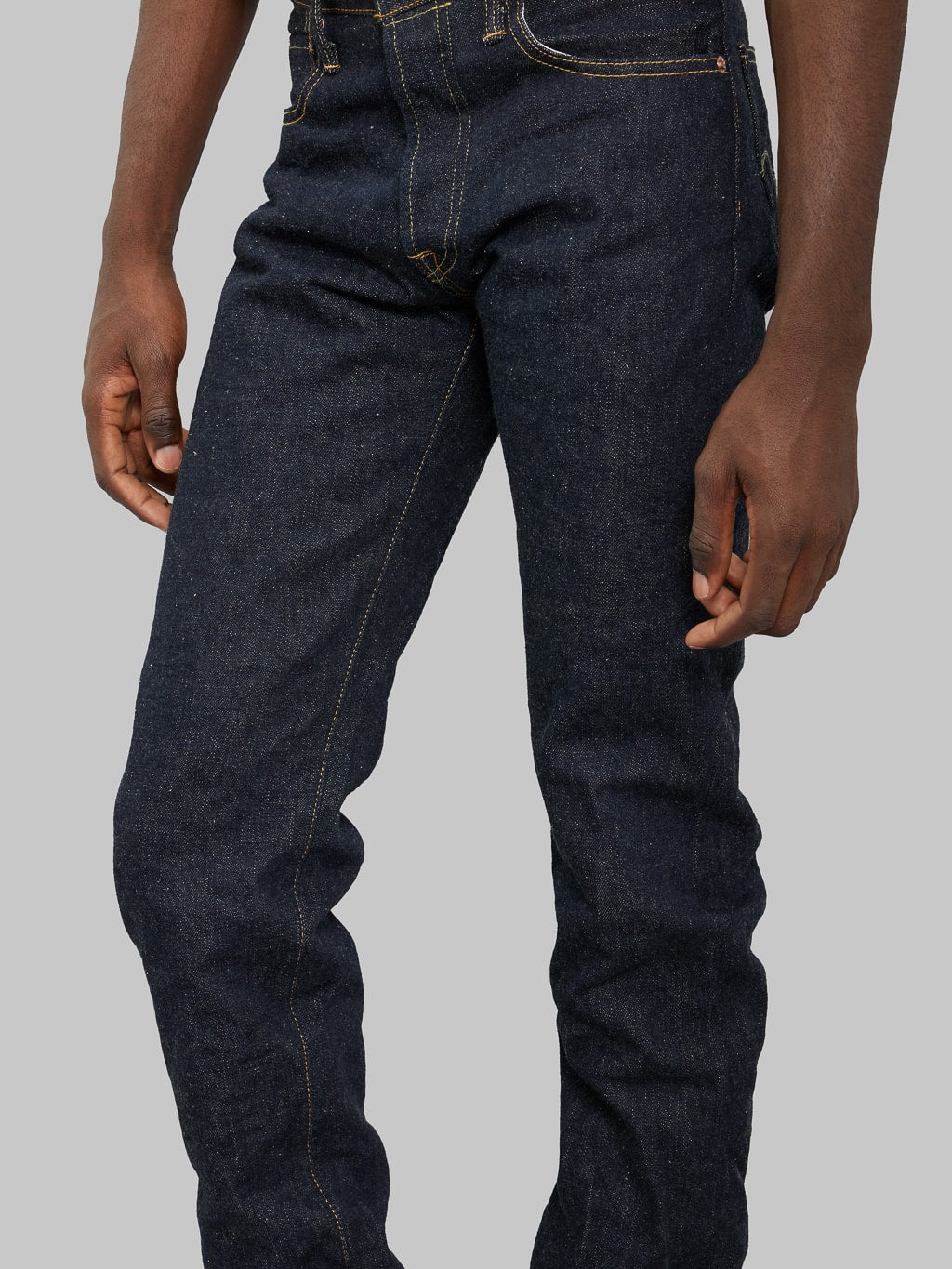 ONI 525 Natural Indigo Rope Dyeing Denim Classic Straight Jeans 100 cotton