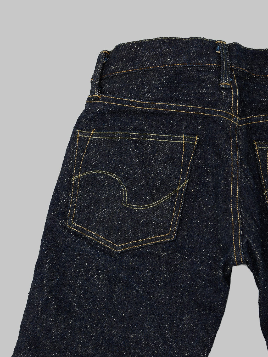 ONI Denim 288 Asphalt 20oz Regular Straight Jeans back pocket detail