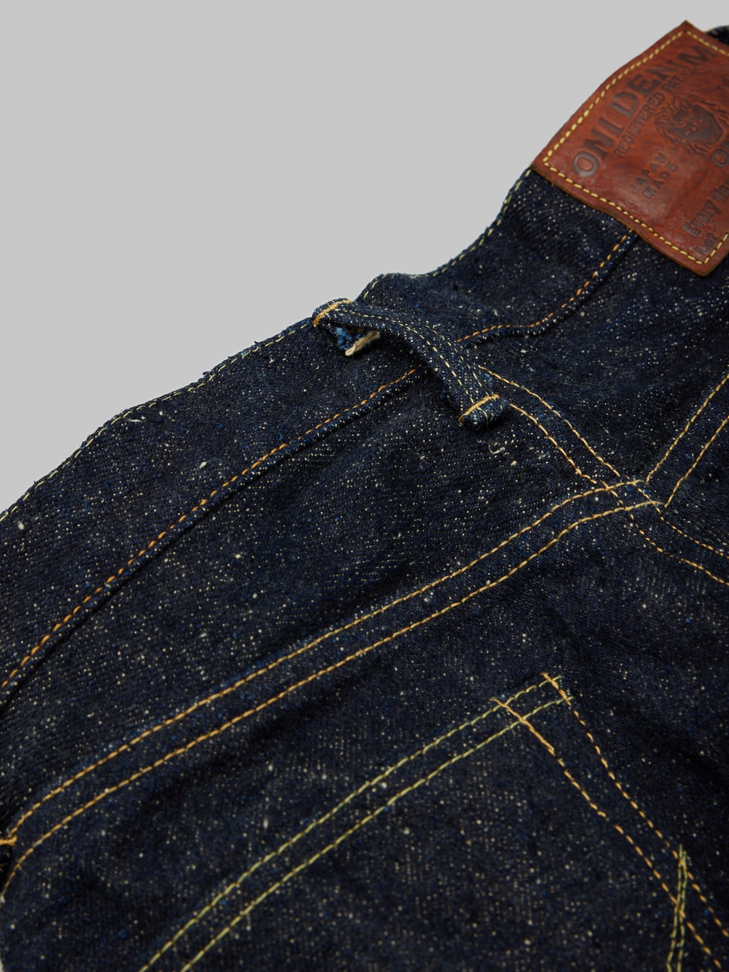 ONI Denim 288 Asphalt 20oz Regular Straight Jeans belt loop