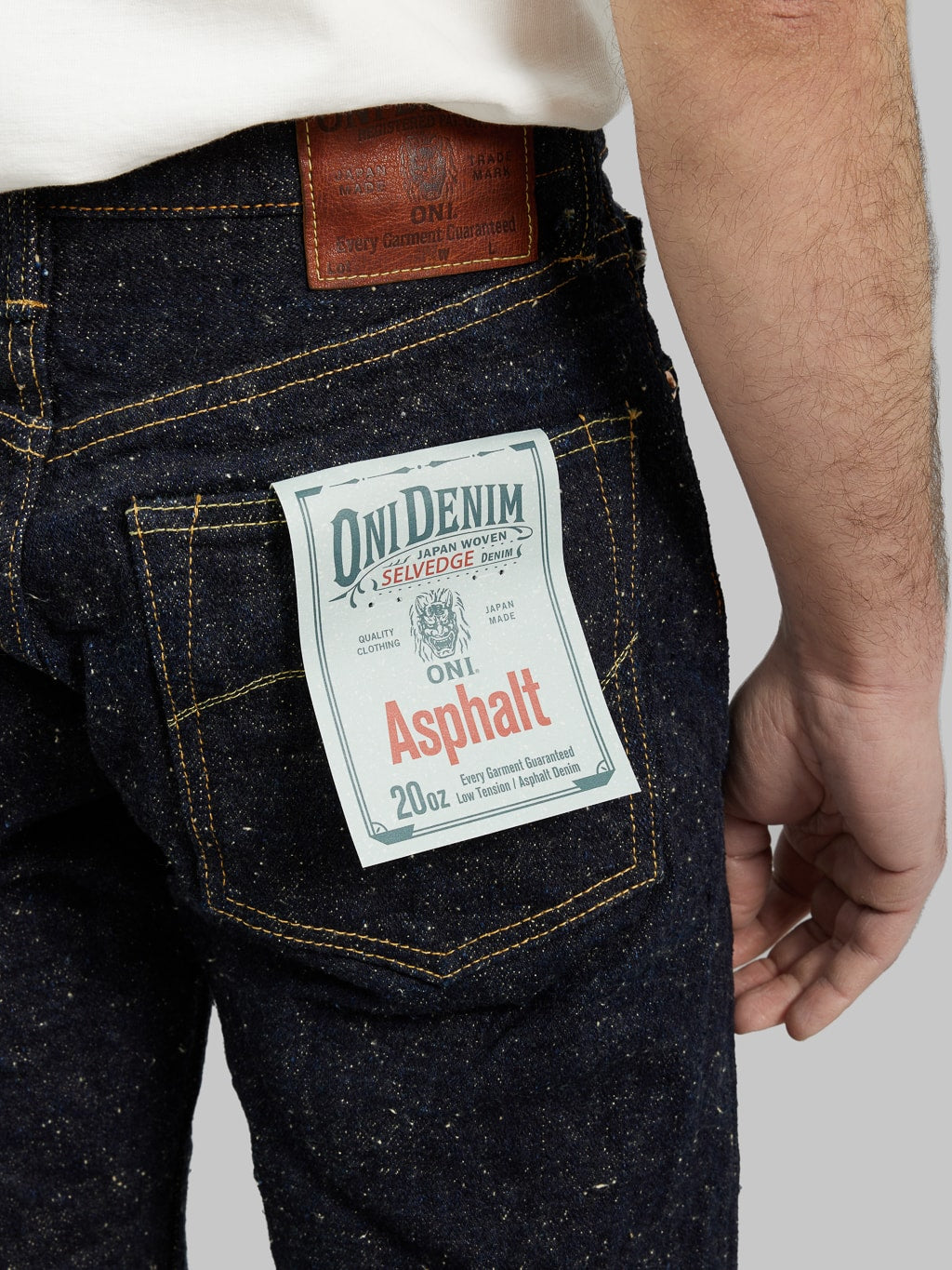 ONI Denim 288 Asphalt 20oz Regular Straight Jeans pocket flasher
