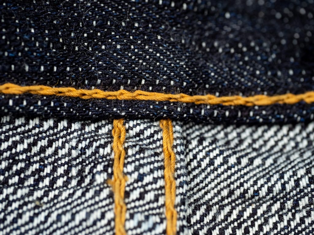 Pure Blue Japan EX-019 Extra Slub 17oz Jeans chain stitching