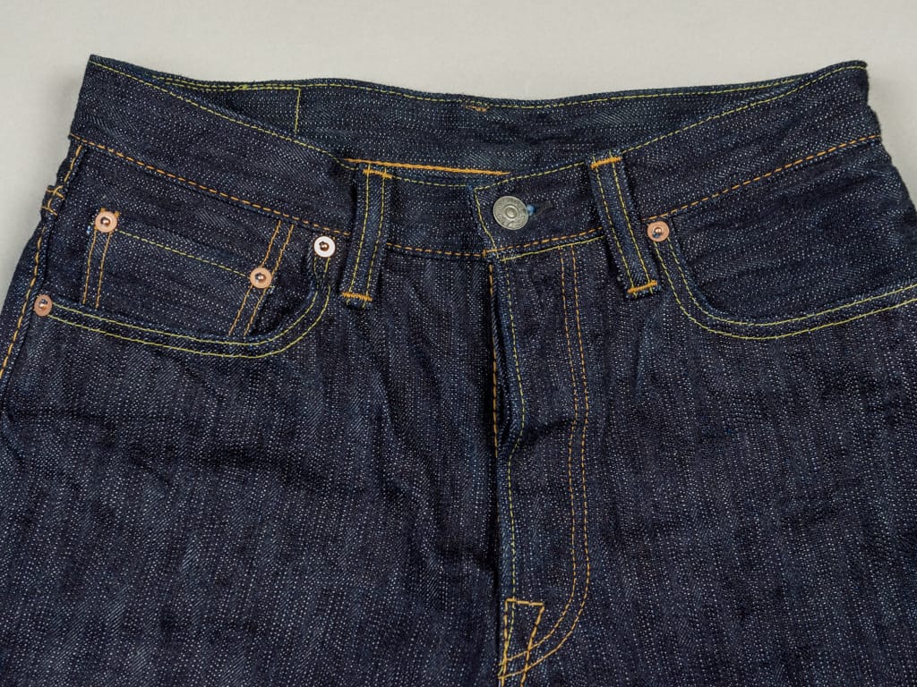 Pure Blue Japan EX-019 Extra Slub jeans Relaxed Tapered waist