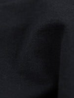 Samurai Jeans Loopwheel Ripened Cotton Tshirt Black cotton fabric closeup