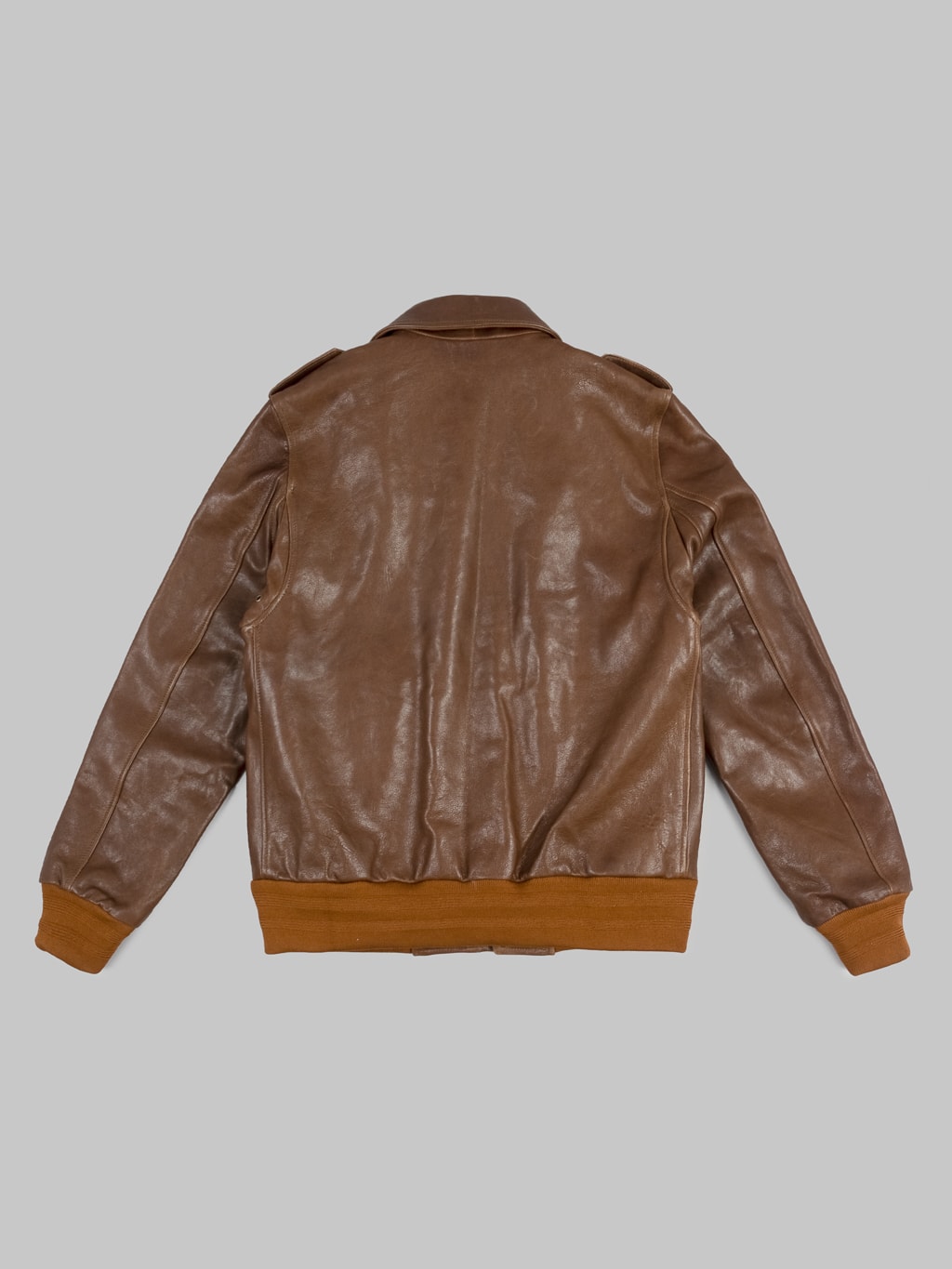 Shangri La Heritage Don Gentile A2 Seal Brown Flight Jacket back