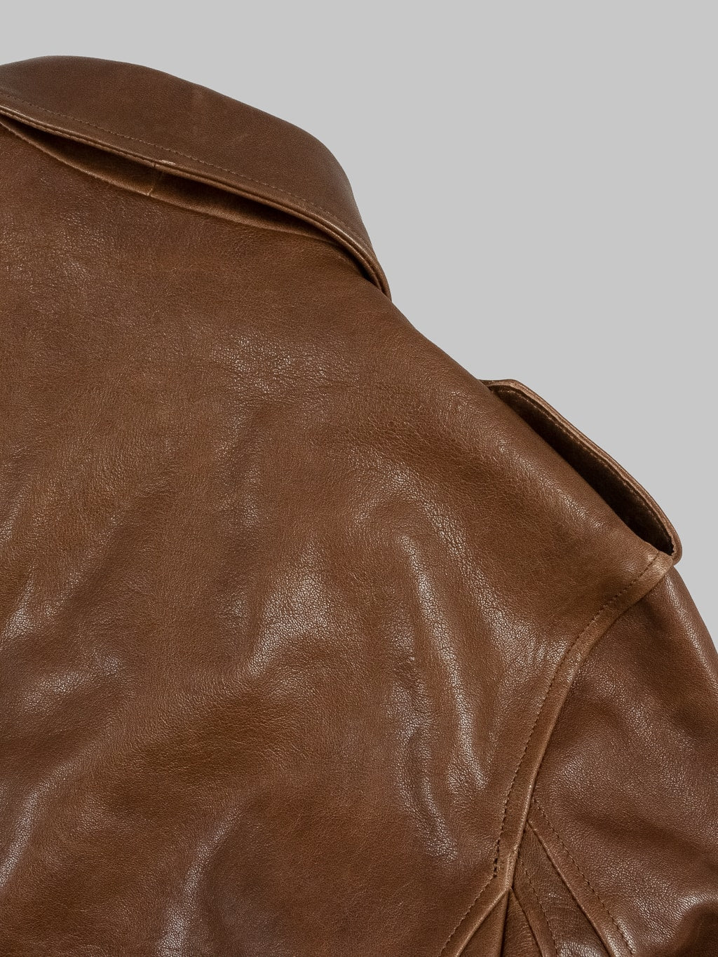 Shangri La Heritage Don Gentile A2 Seal Brown Flight Jacket texture