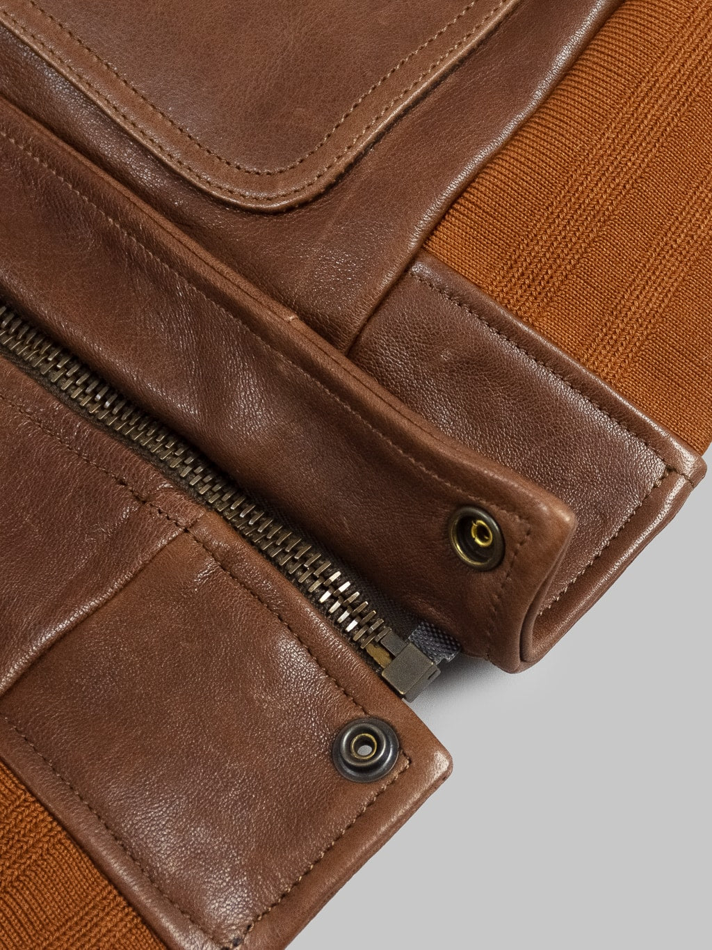 Shangri La Heritage Don Gentile A2 Seal Brown Flight Jacket details