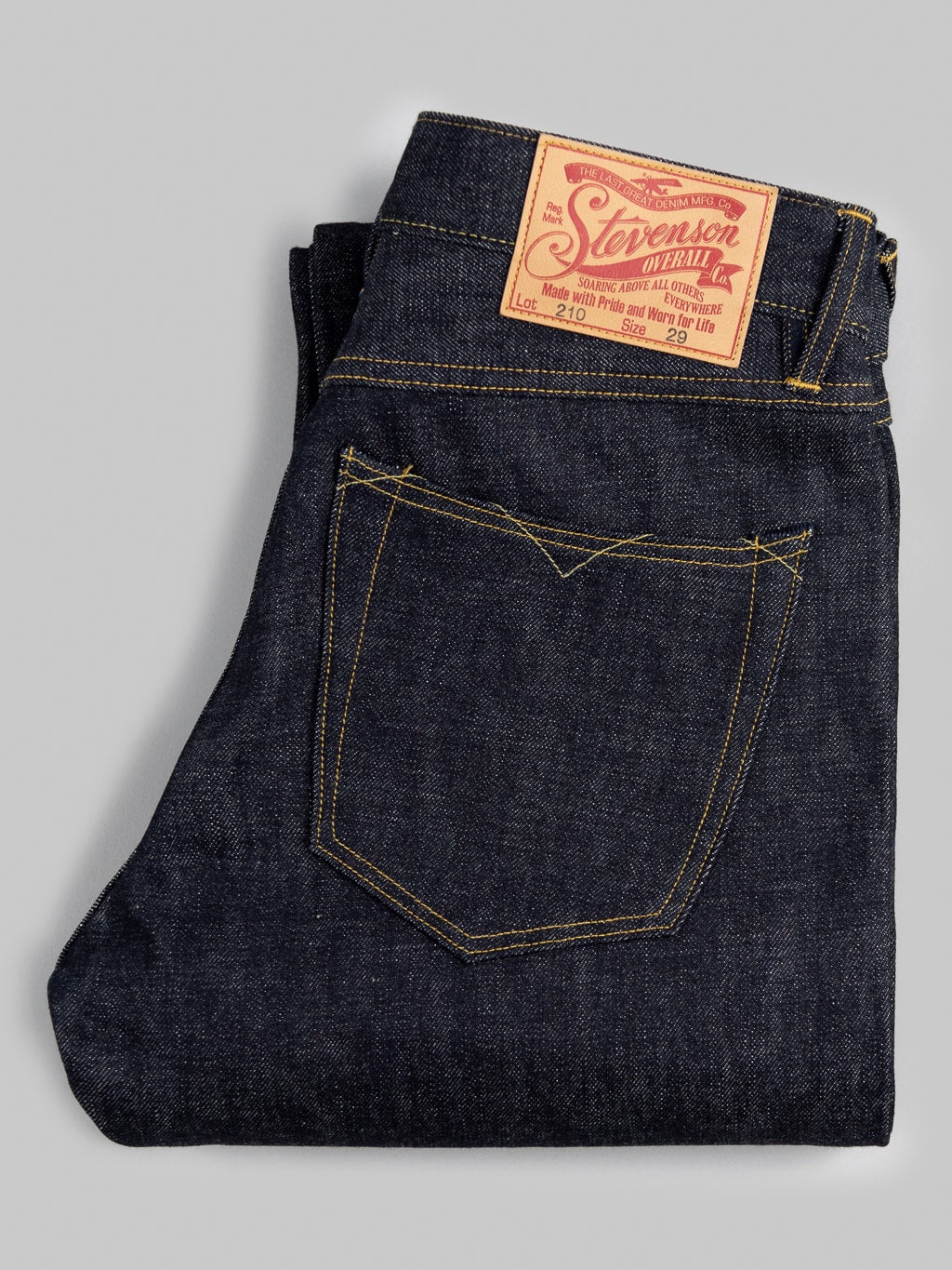 Stevenson Overall Big Sur 210 14oz Slim Tapered Jeans folded