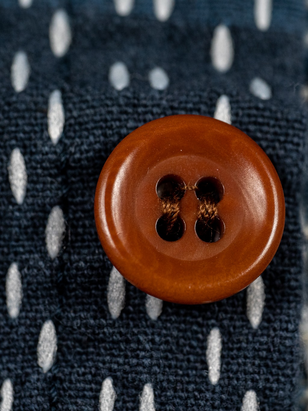 Studio D Artisan Nogari Sashiko Shirt nut button