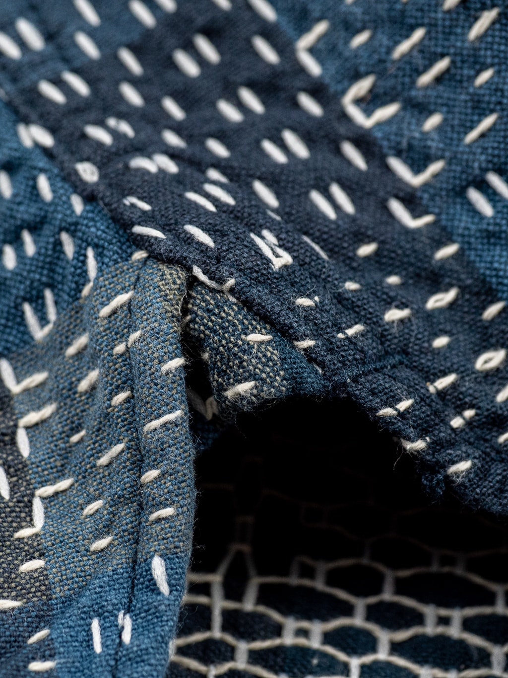 Studio D Artisan Nogari Sashiko Shirt double needle chainstitch