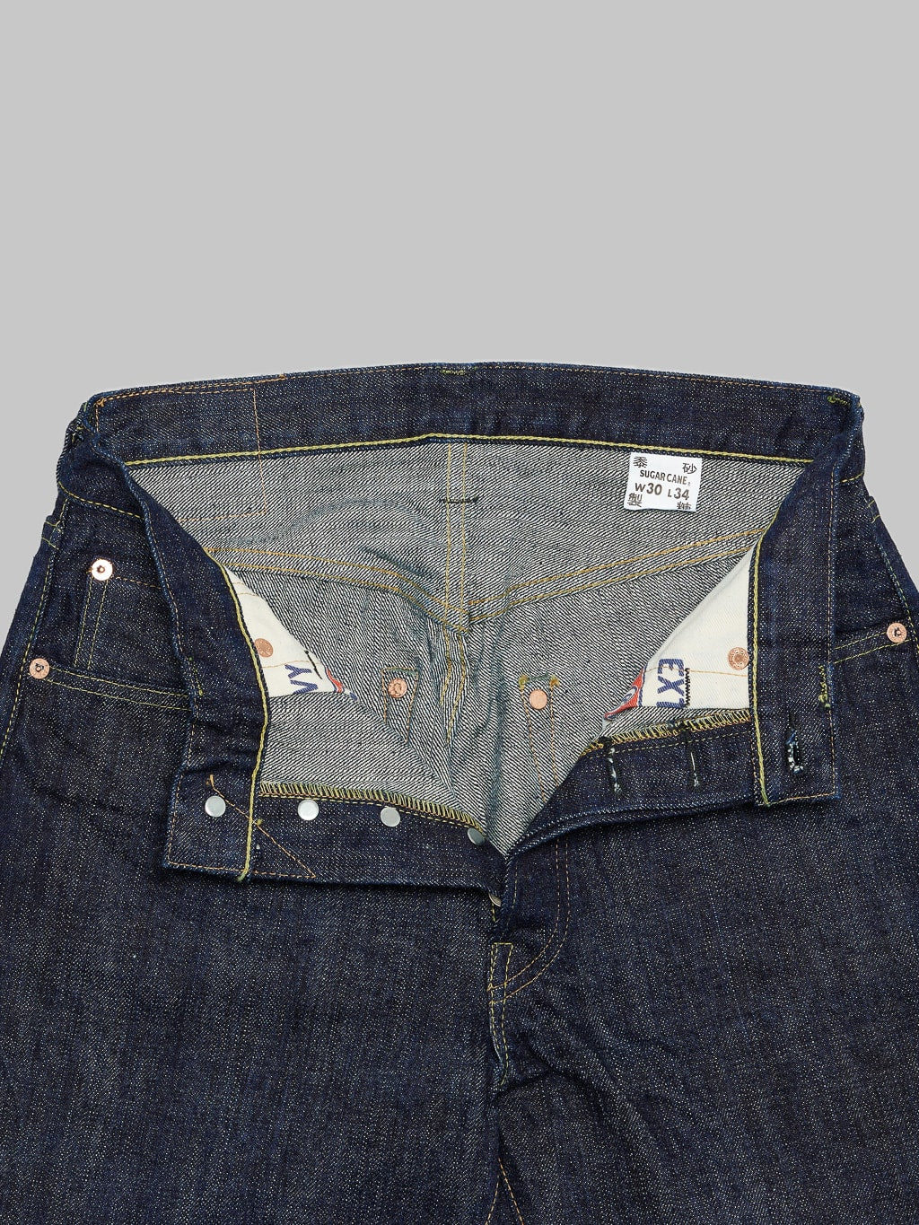 Sugar Cane Hawaii 14 oz Regular Straight Jeans interior