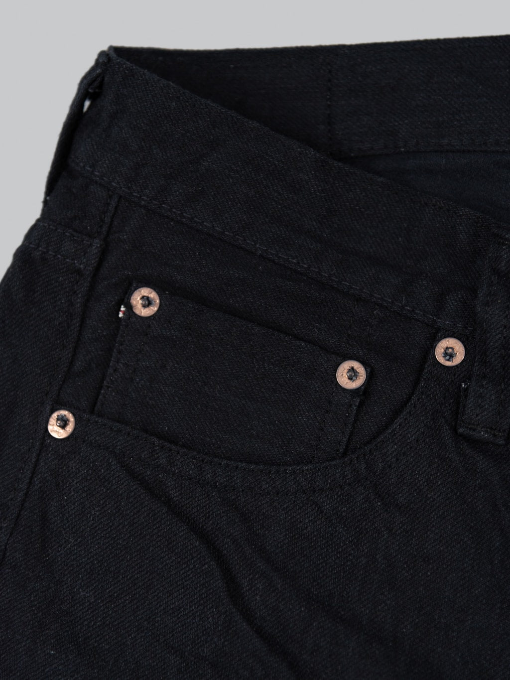 Sugar Cane Type III 13oz Black Denim Slim Jeans copper rivets