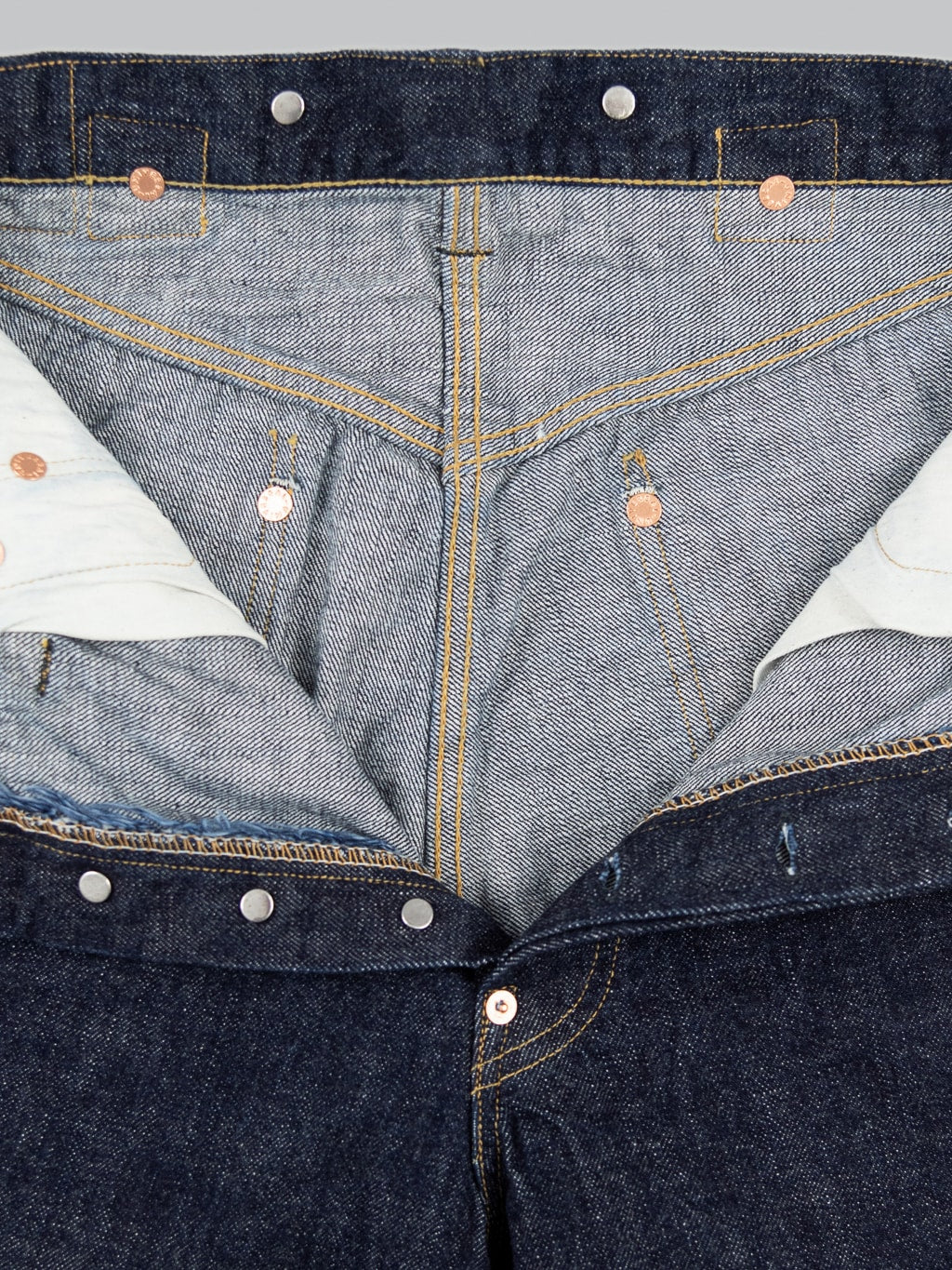 TCB 20s indigo Jeans one wash vintage interior denim fabric