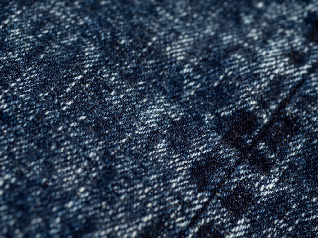 Tanuki Natural Acid Wash High Tapered Jeans Fabric
