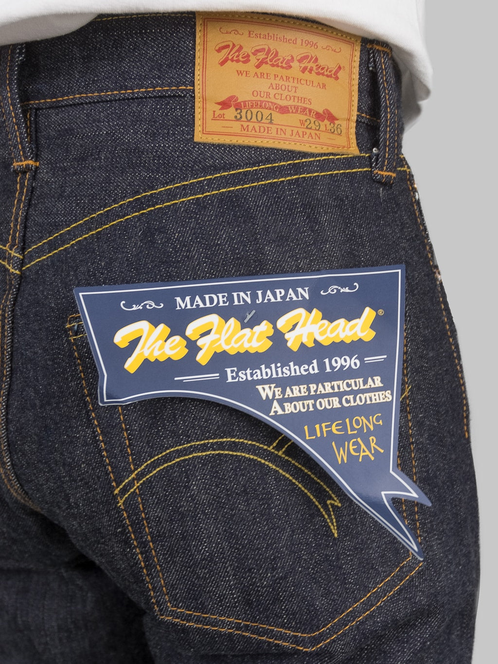 The Flat Head 3004 Regular Straight Jeans back details