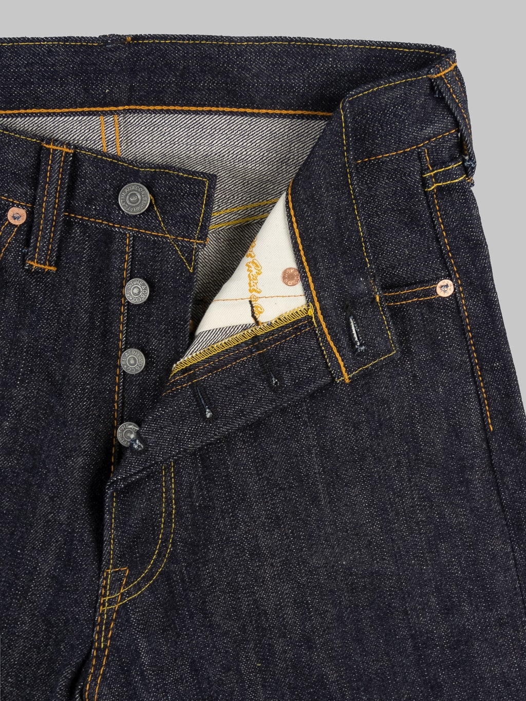 The Flat Head 3004 Regular Straight Jeans  iron buttons