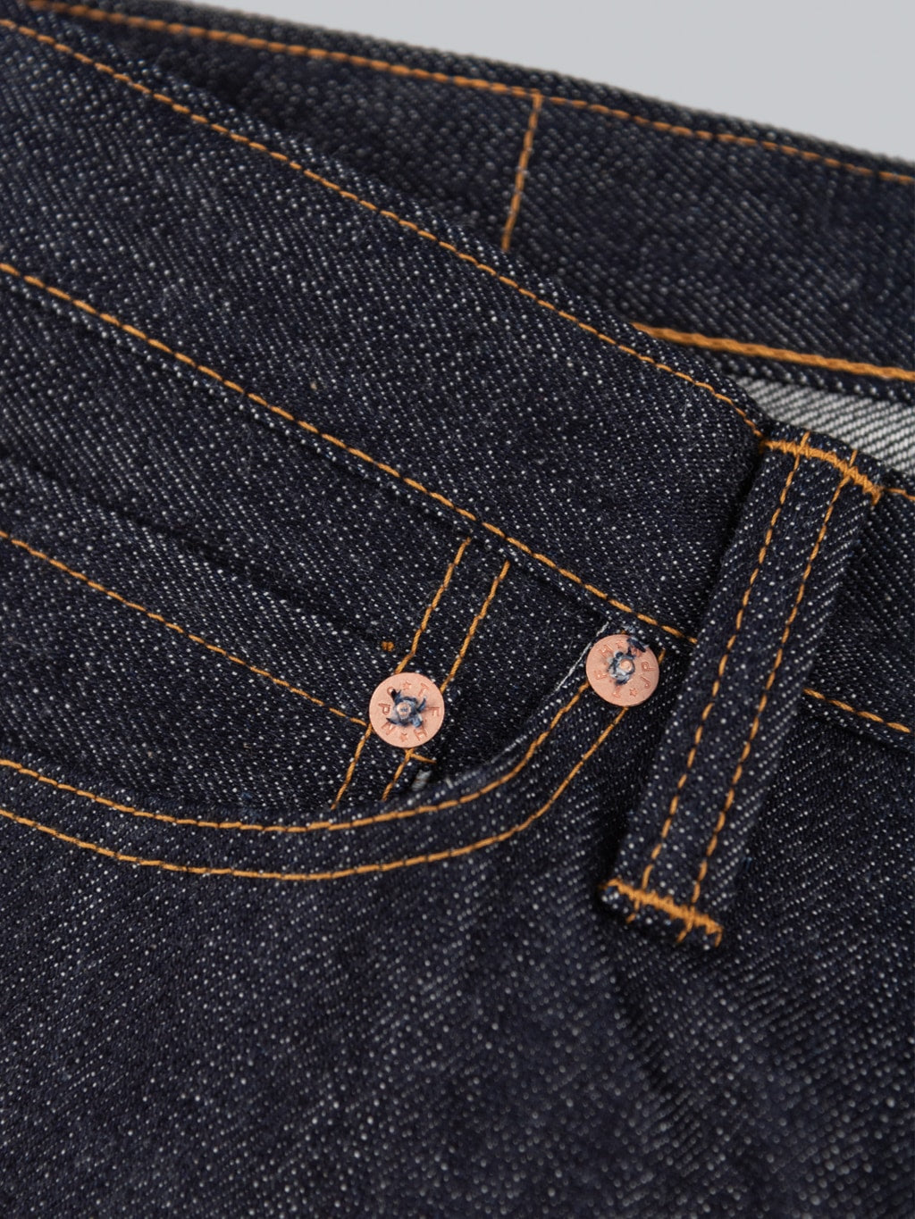 The Flat Head 3009 14.5oz straight tapered Jeans cooper rivets