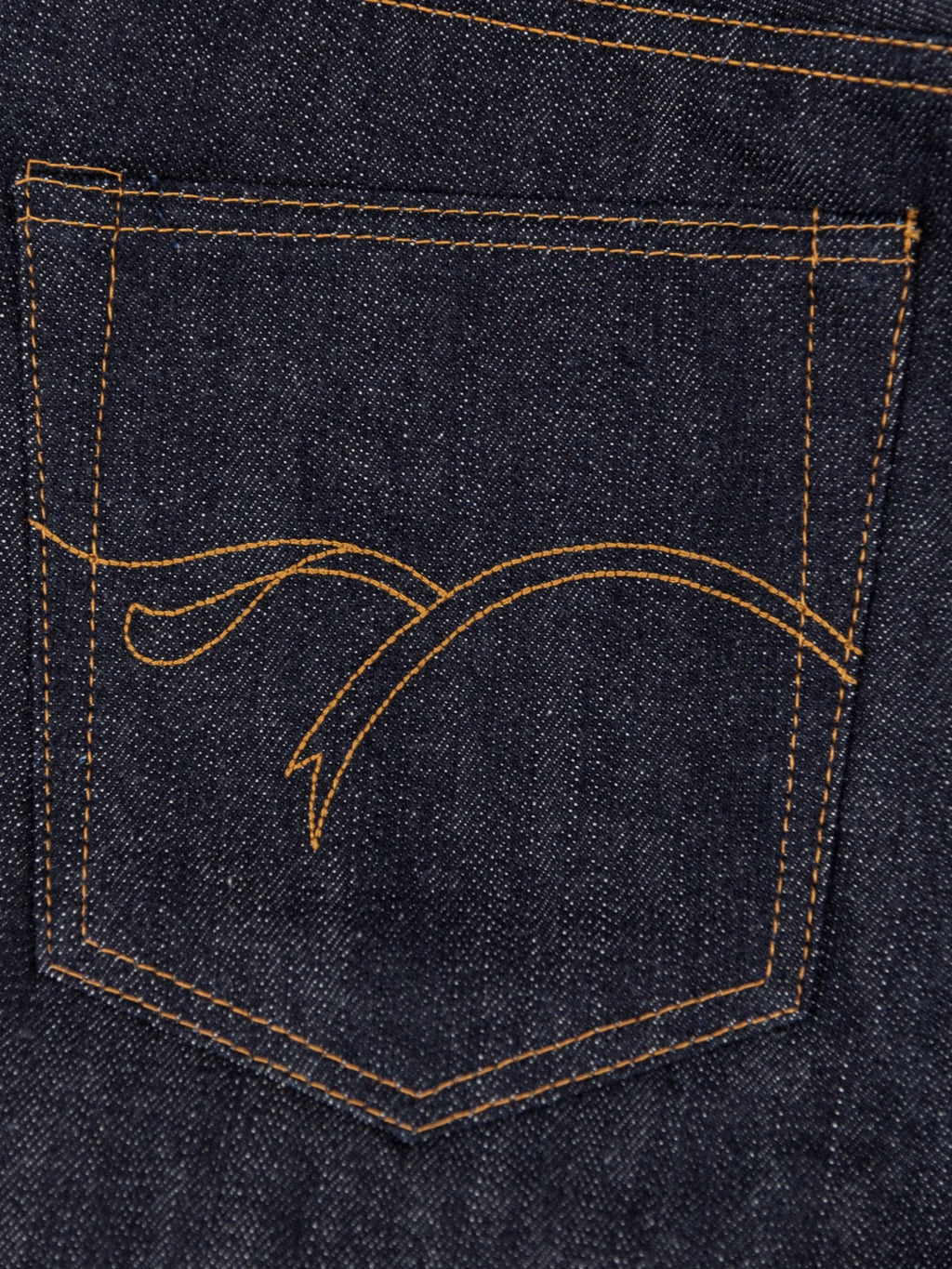 The Flat Head 3009 14.5oz straight tapered Jeans pocket stitching