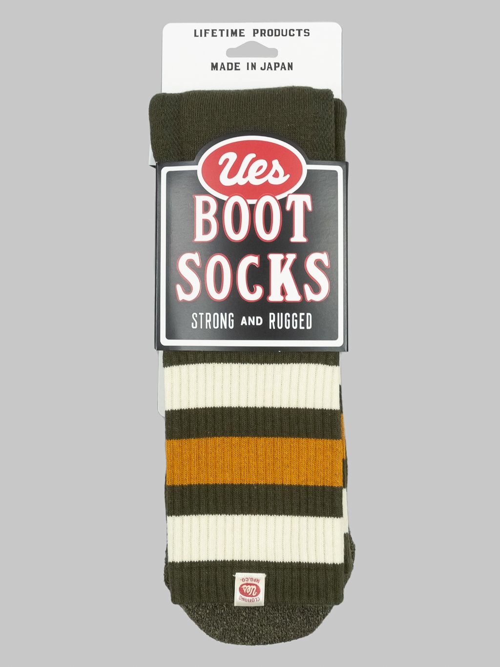 UES Boot Socks olive made in Japan
