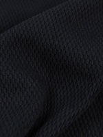 UES Double Honeycomb Thermal TShirt Black 100 cotton extra thick yarn