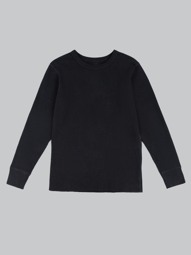 UES Double Honeycomb Thermal TShirt Black front