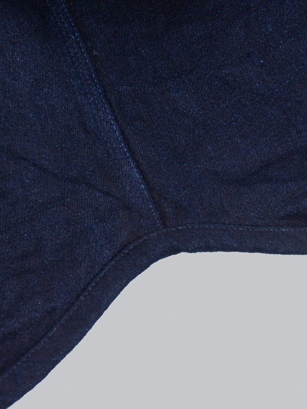 UES Indigo Extra Heavy Indigo Tricotine Shirt rolled hem