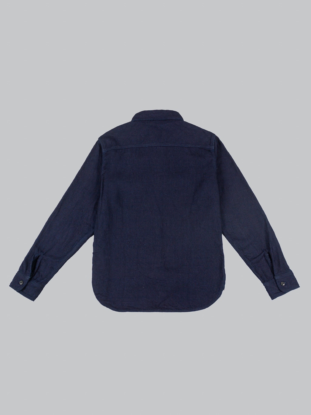 UES Indigo Heavy Selvedge Flannel Shirt back view