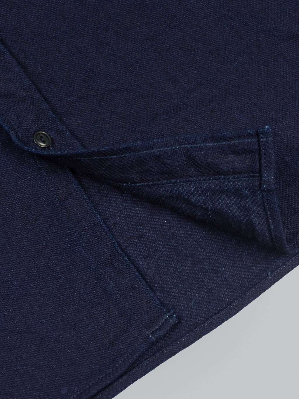 UES Indigo Heavy Selvedge Flannel Shirt weft