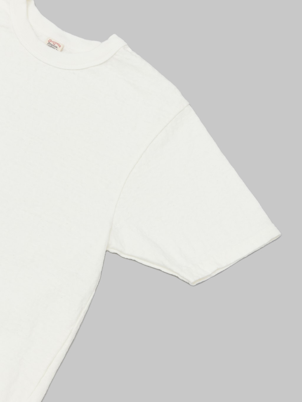 UES No 8 Slub Nep Short Sleeve Tshirt White sleeve
