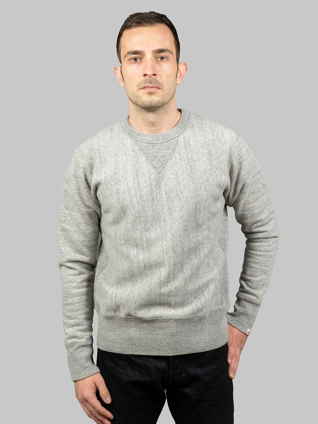 UES Puca Purcara Loopwheeled Sweatshirt grey heavyweight model front fit