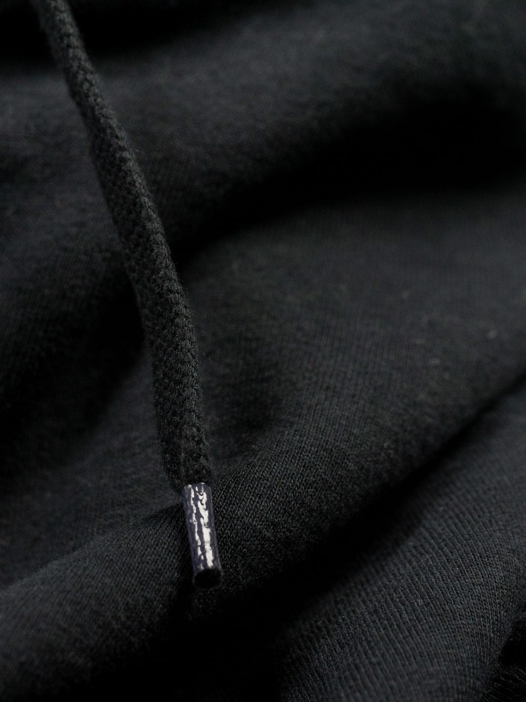 UES hoodie Zip Parka black drawstring cord