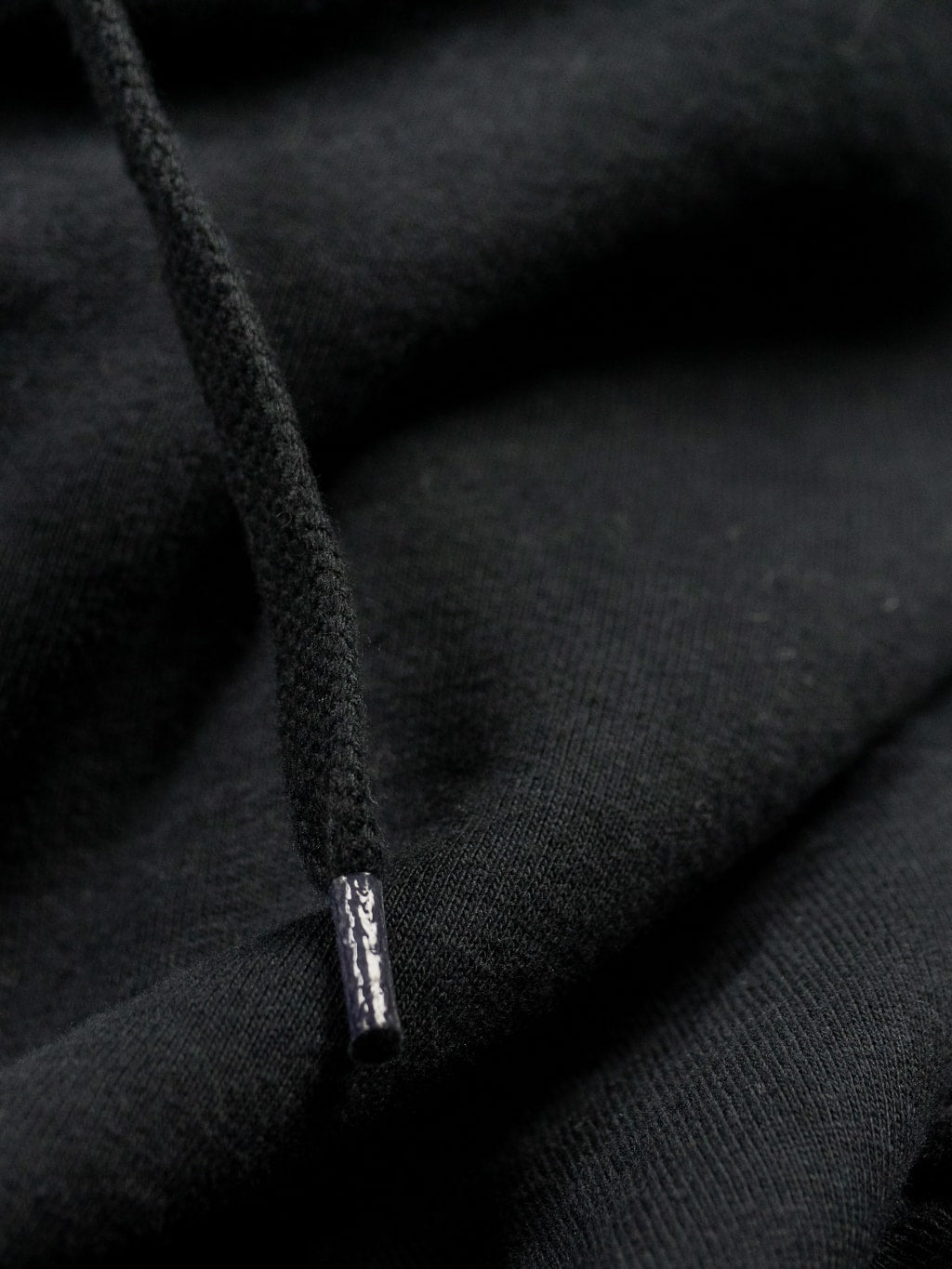 UES hoodie Zip Parka black drawstring cord