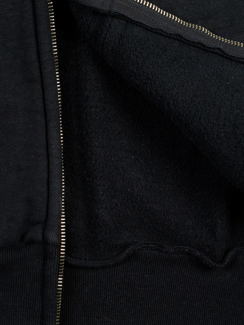 UES hoodie Zip Parka black interior
