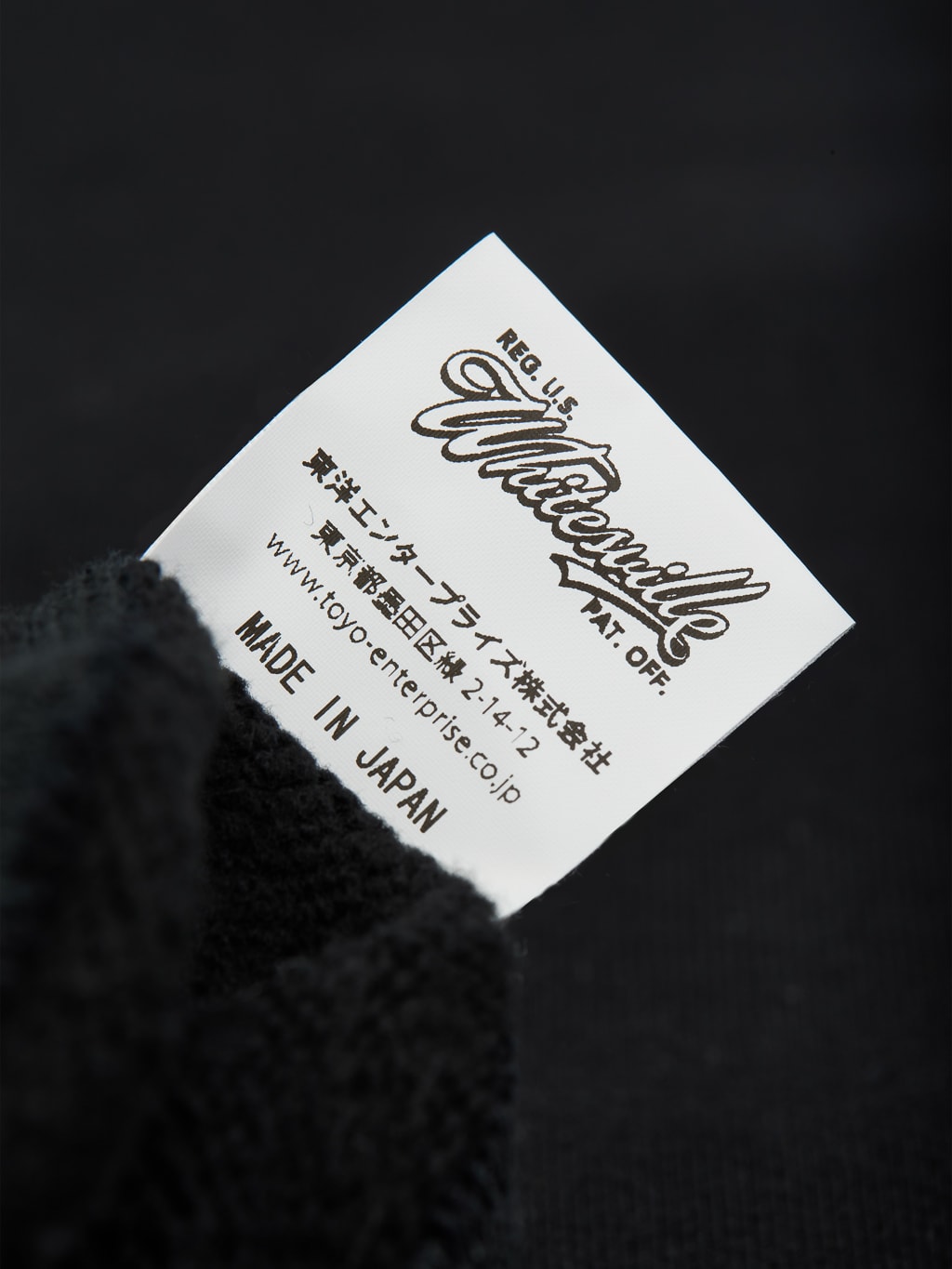 Whitesville cotton Loopwheel Sweatshirt Black tag