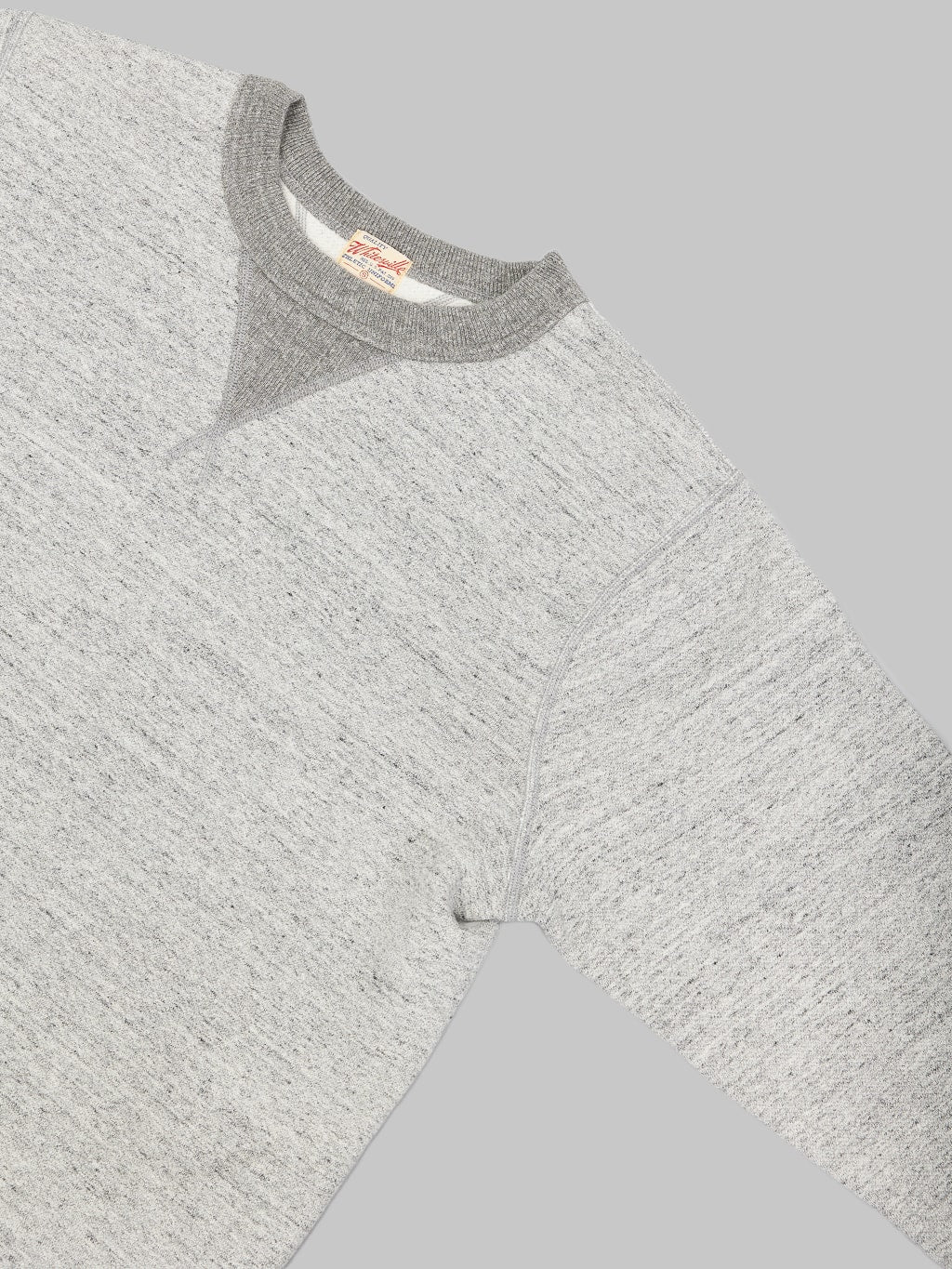 Whitesville Loopwheel Sweatshirt heather grey cotton fabric