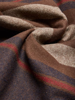freenote cloth benson brown stripe classic wool overshirt fabric