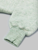 loop and weft big loopback fleece side panel sweatshirt green cuff