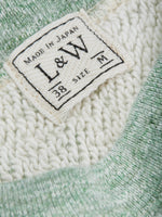 loop and weft big loopback fleece side panel sweatshirt green interior tag