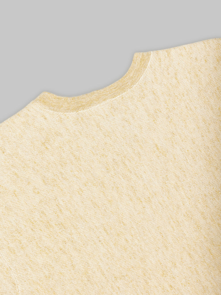 loop and weft big loopback fleece side panel sweatshirt mustard back neck