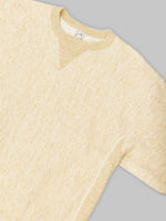 loop and weft big loopback fleece side panel sweatshirt mustard sleeve