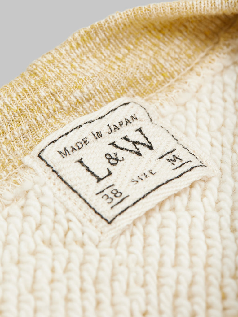 loop and weft big loopback fleece side panel sweatshirt mustard size tag