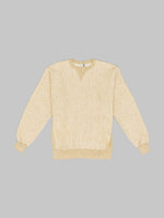 loop and weft big loopback fleece side panel sweatshirt mustard unisex